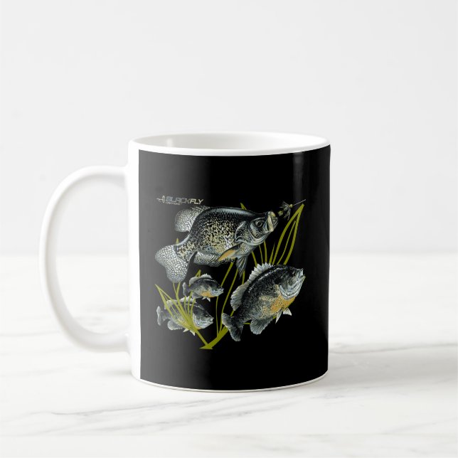 Caneca De Café Black Fly Crappie Bluegill Hoodies Micro F (Esquerda)