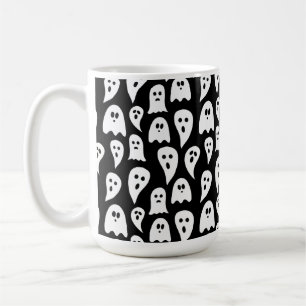 Caneca De Café Black Ghost Halloween