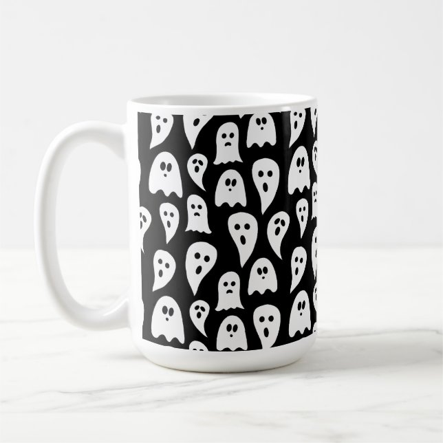 Caneca De Café Black Ghost Halloween (Esquerda)