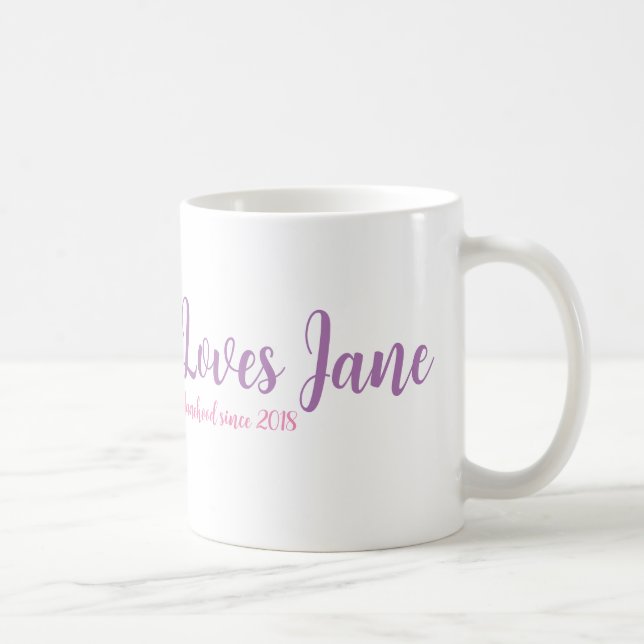Caneca De Café Black Girl ama Jane Classic Mug in White (Direita)