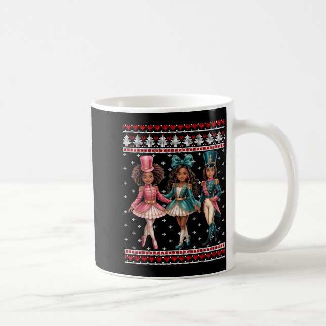 Caneca De Café Black Girl Nutcracker Western Nutcracker Bow Ugly  (Direita)