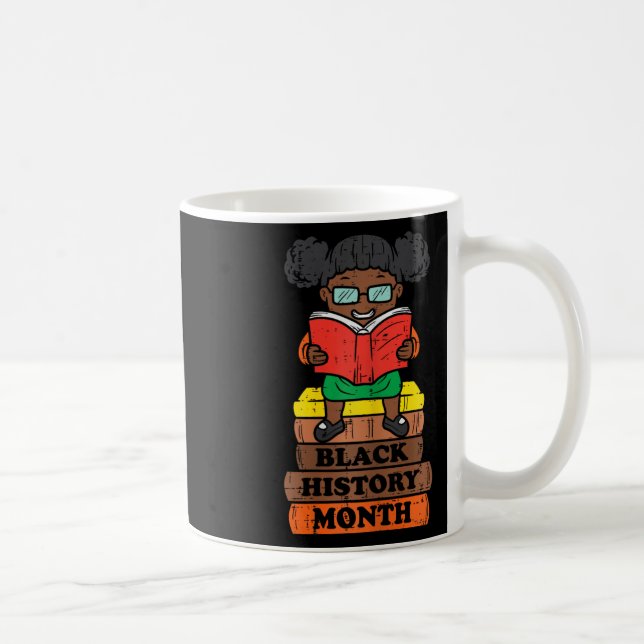 Caneca De Café Black History Monty Lendo Livro Africano Prid (Direita)
