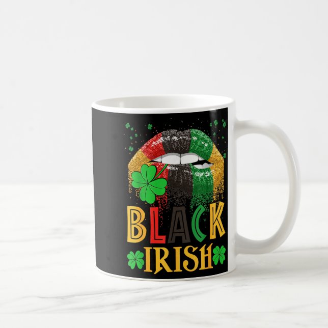 Caneca De Café Black Irish Dripng Lips African American St Patric (Direita)