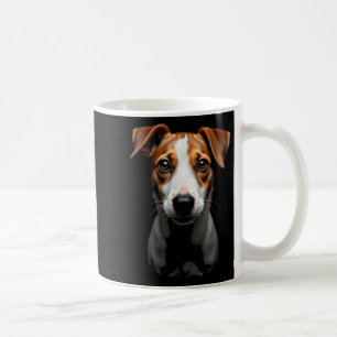 Caneca De Café Black Jack Russell Terrier Dog Jack Russell Face
