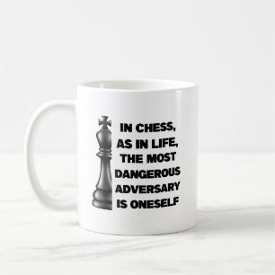 Caneca De Café Black King Chess Piece Wisdom Power Strategy