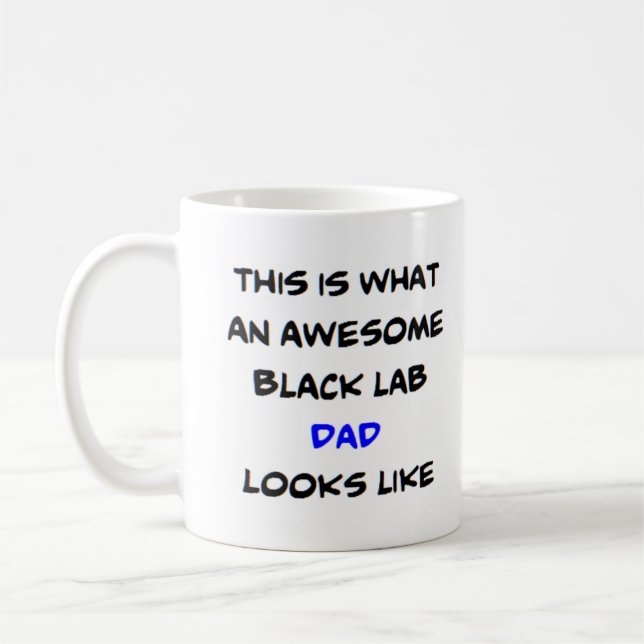 Caneca De Café black lab dad, awesome (Esquerda)