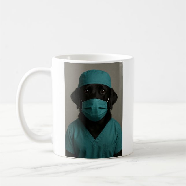 Caneca De Café Black Lab in Scrubs (Esquerda)