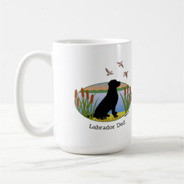 Caneca De Café Black Labrador Bird Dog Sunset