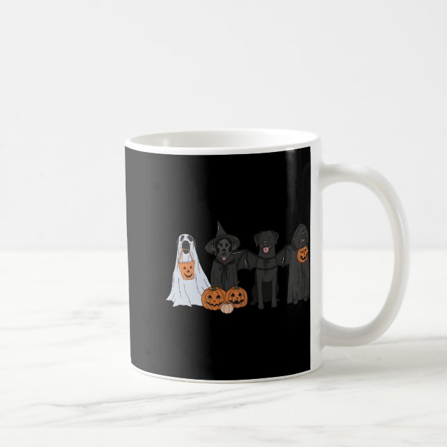 Caneca De Café Black Labrador Halloween (Direita)