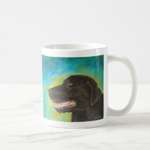 Caneca De Café Black Labrador Retriever Art Painting Mug