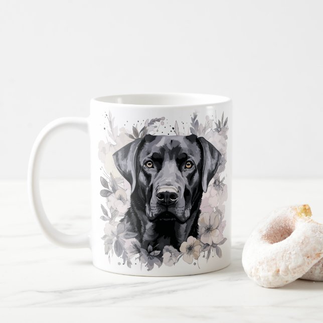 Caneca De Café Black Labrador Retriever Coffee Mug (Com Donut)