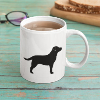 Caneca De Café Black Labrador Retriever Dog Silhouettes
