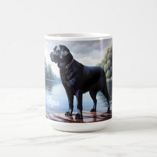 Caneca De Café Black Labrador Retriever e Lake