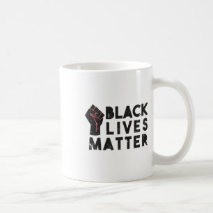 Caneca De Café Black Lives Problema Protesto Poder Político Fist