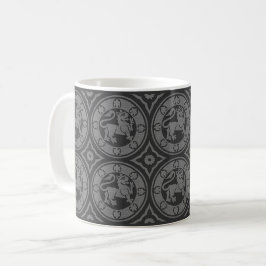 Caneca De Café Black Medieval Lions Mug