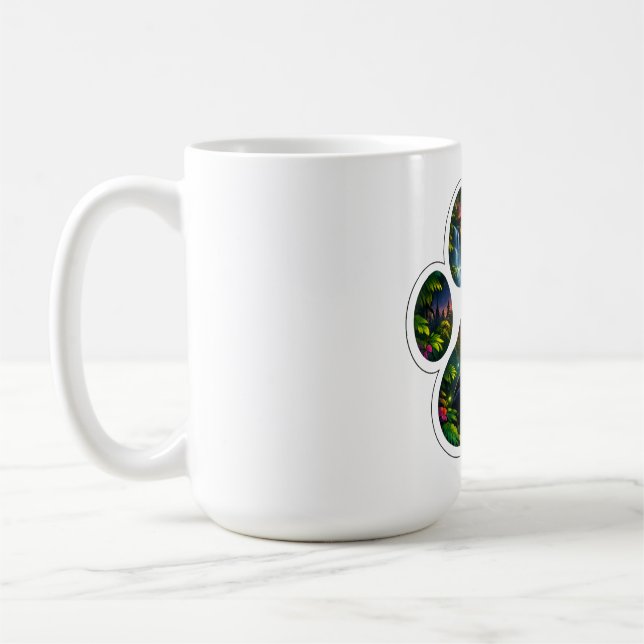 Caneca De Café Black Panther Jungle Paw Design (Esquerda)