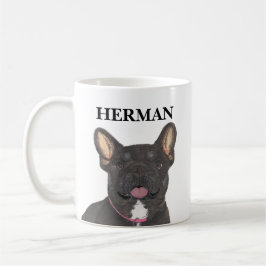 Caneca De Café Black Personalizado e Tan Frenchie Bulldog Francês