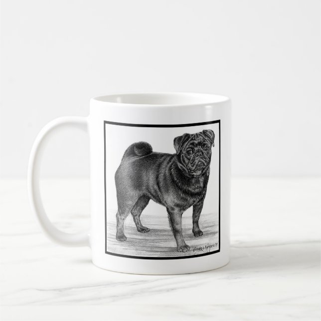 Caneca De Café Black Pug Drake be Glenda S. Harlan (Esquerda)