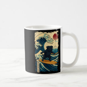 Caneca De Café Black Pug Japonês Kanagawa Surfing no Japão Mãe