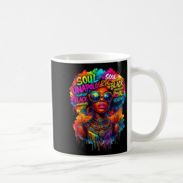 Caneca De Café Black Queen African Map Unalogetically Black Histo (Direita)