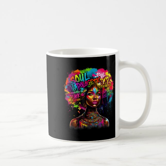 Caneca De Café Black Queen Dripng Afro Melanin Black History Mont (Direita)