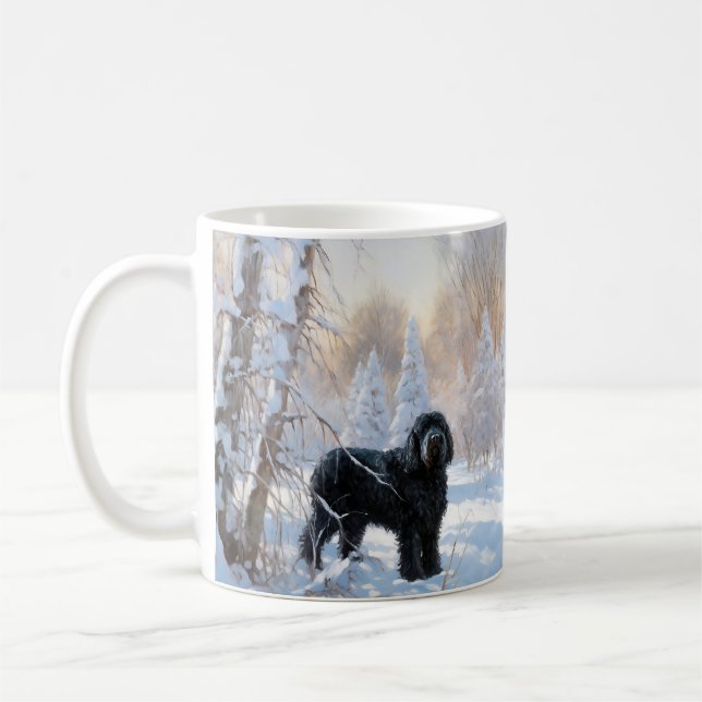 Caneca De Café Black Russian Terrier Que Neve (Esquerda)