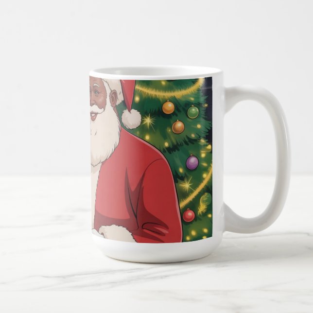 Caneca De Café Black Santa & Mrs. Claus Christmas Mug (Direita)