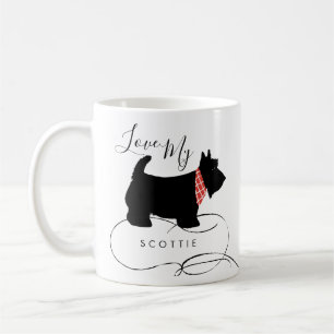 Caneca De Café Black Scottish Terrier Dog Love My Scottie
