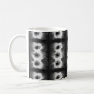 Caneca De Café Black Shibori Pattern Tie Dye Art