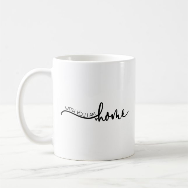 Caneca De Café Black Text Love House (Esquerda)