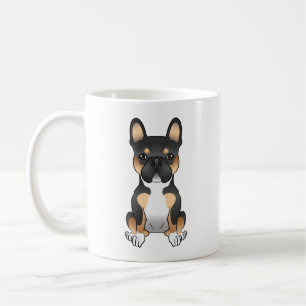 Caneca De Café Black Tricolor French Buldog / Frenchie Cute Dog