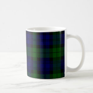 Caneca De Café Black Watch Tartan Blue Green Xadrez