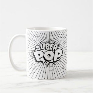 Caneca De Café Black & White D.I.Y. SUPER POP Revista em Quadrinh
