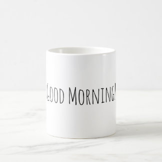 Caneca De Café Black White Good Morning Cote Mug