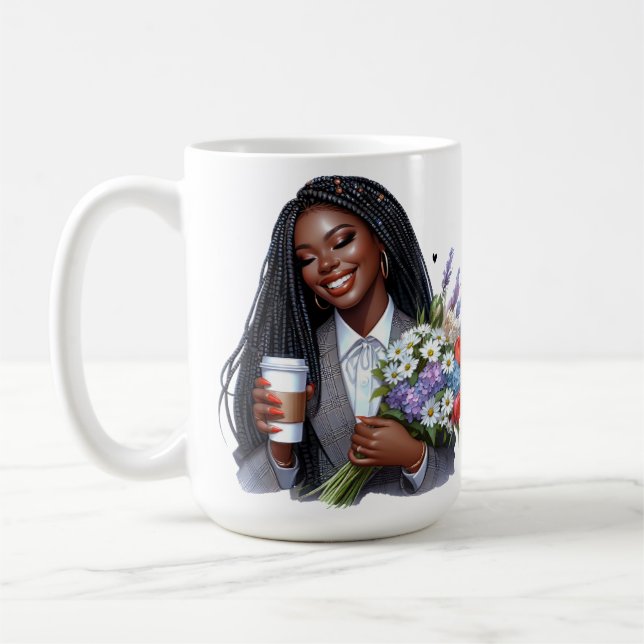 Caneca De Café Black woman melanin sista African American women (Esquerda)