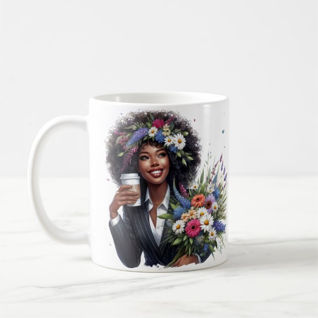 Caneca De Café Black woman melanin sista African American women (Esquerda)