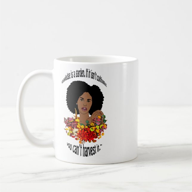 Caneca De Café Black Wombs African Proverbs cita Sabedoria (Esquerda)