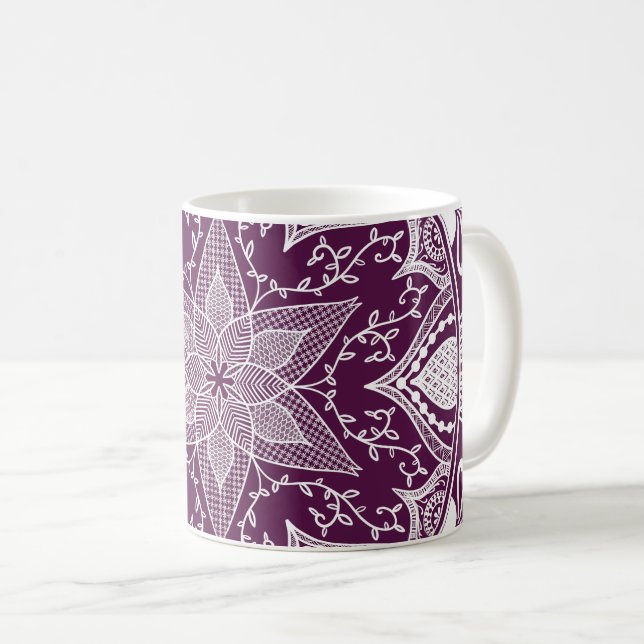 Caneca De Café Blackberry Mandala (Frente Esquerda)