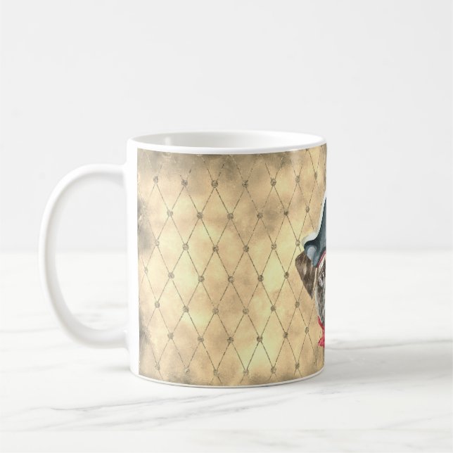 Caneca De Café Blackface, o Pug Pirate Mug (Esquerda)
