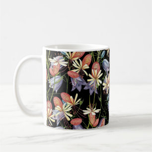 Caneca De Café Bladder Campion Bells: Watercolor Floral