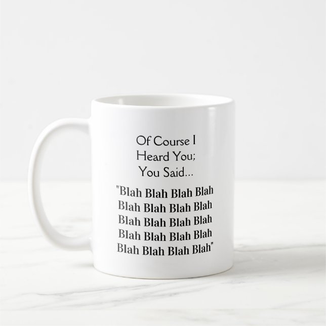 Caneca De Café Blah Blah Blah Blah - Um MisterP Mug (Esquerda)
