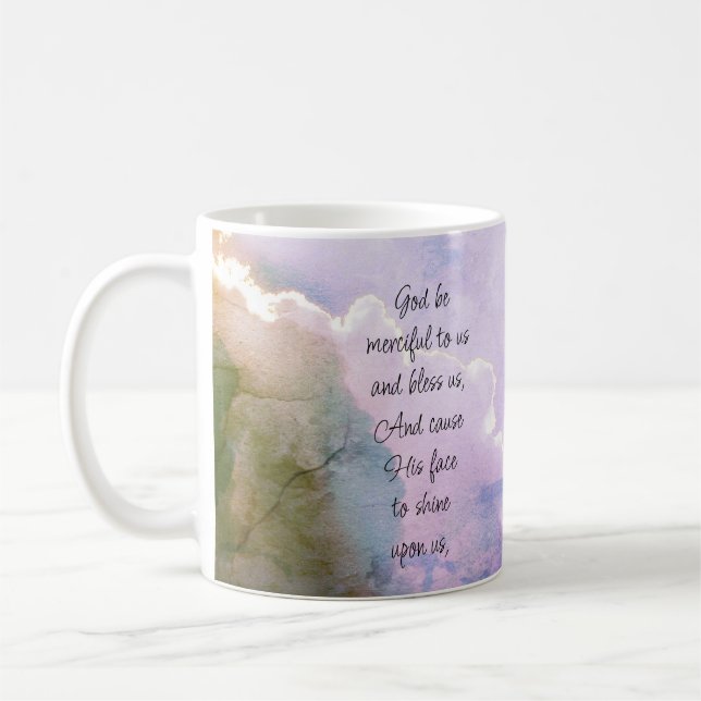 Caneca De Café Blank Inside Beautiful Psalm 67 Blessing Upon Us (Esquerda)