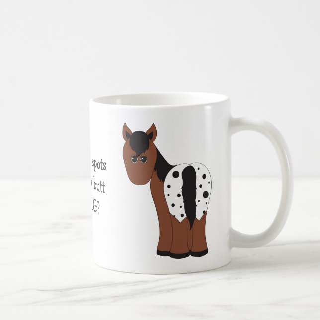 Caneca De Café Blanket de Bumbum Grande Bonito Appaloosa Cavalo d (Direita)