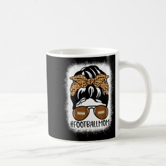 Caneca De Café Bleached Football Mom Life With Leopard And Messy 