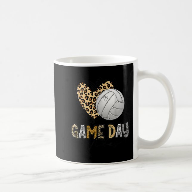Caneca De Café Bleached Volleyball Game Day Vibes Volleyball Mom  (Direita)