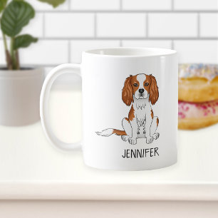 Caneca De Café Blenheim Cavalier King Charles Spaniel & Name