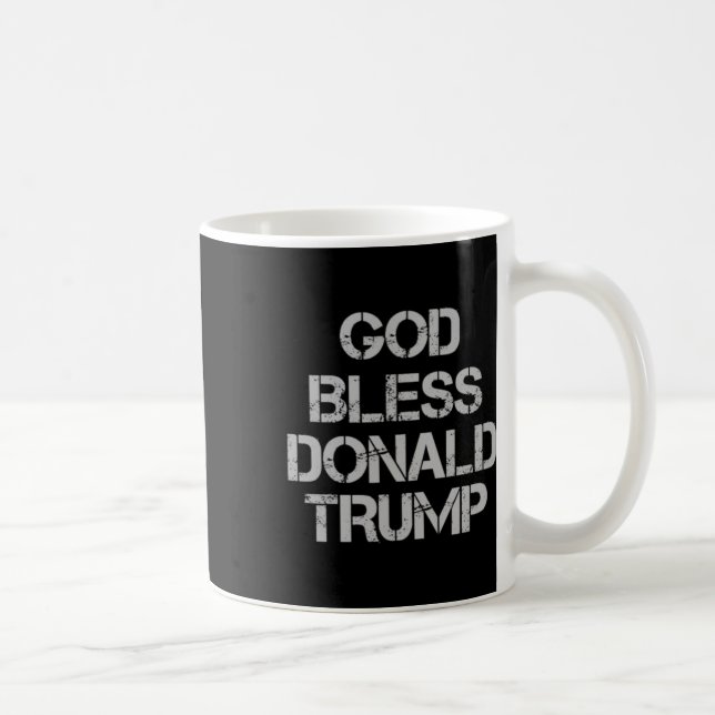Caneca De Café Bless Donald Trump T Shirt (Direita)