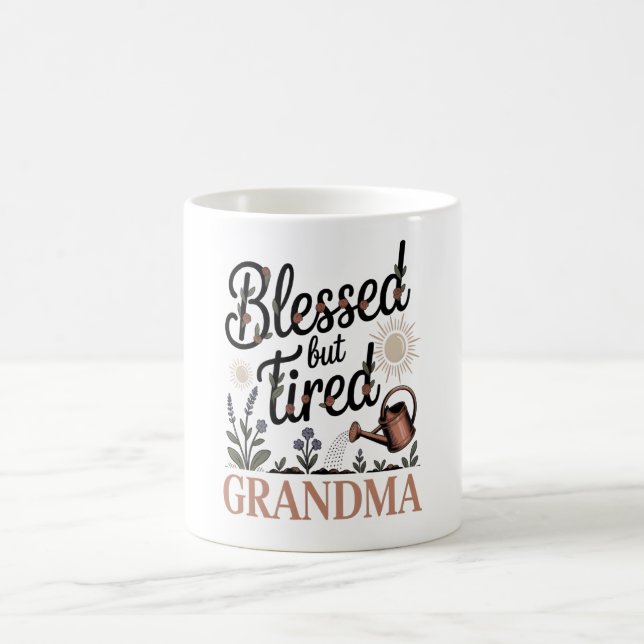 Caneca De Café Blessed But Tired Grandma Mug (Centro)