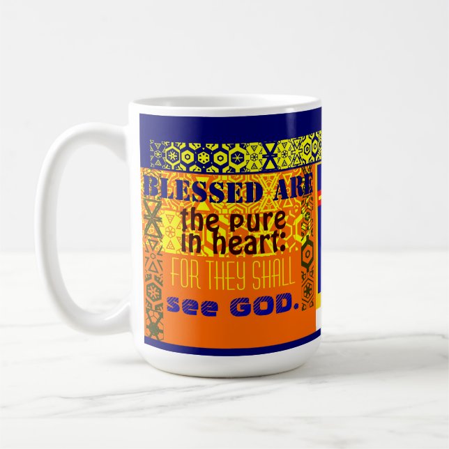 Caneca De Café "Blessed é a pura no coração " (Esquerda)