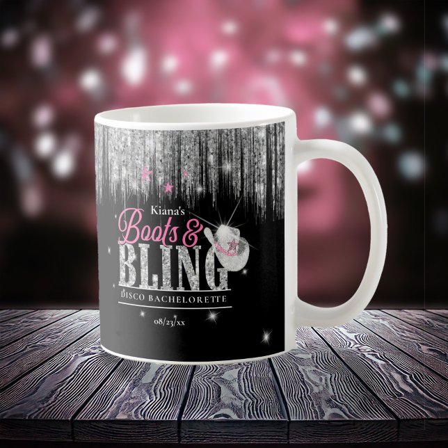Caneca De Café Bling Disco Bachelorette ID925 (Criador carregado)